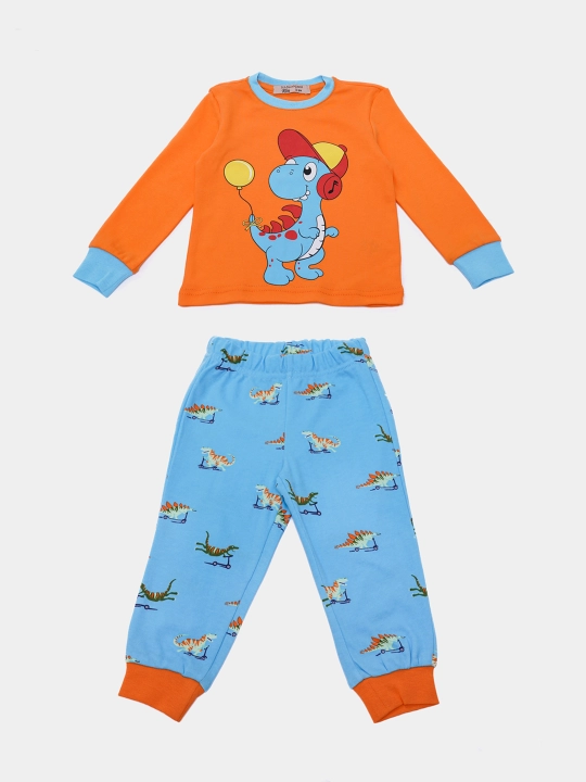 O'g'il bolalar uchun interlok pijama, 92% paxta, 8% laykra, 80–98