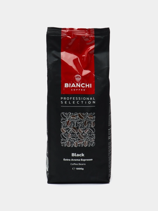 "BIANCHI BLACK" loviya kofesi, 60% Arabica va 40% Robusta don aralashmasi, 1 kg - 