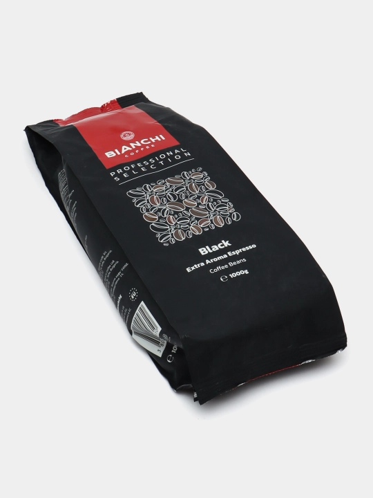 "BIANCHI BLACK" loviya kofesi, 60% Arabica va 40% Robusta don aralashmasi, 1 kg