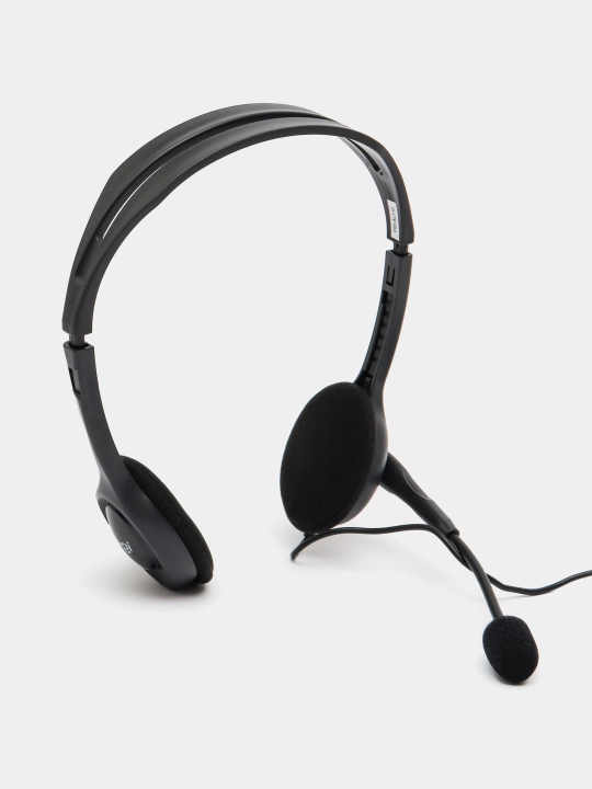 Quloqchinlar Logitech H110, mikrofonli kompyuter uchun, aux ulanishi