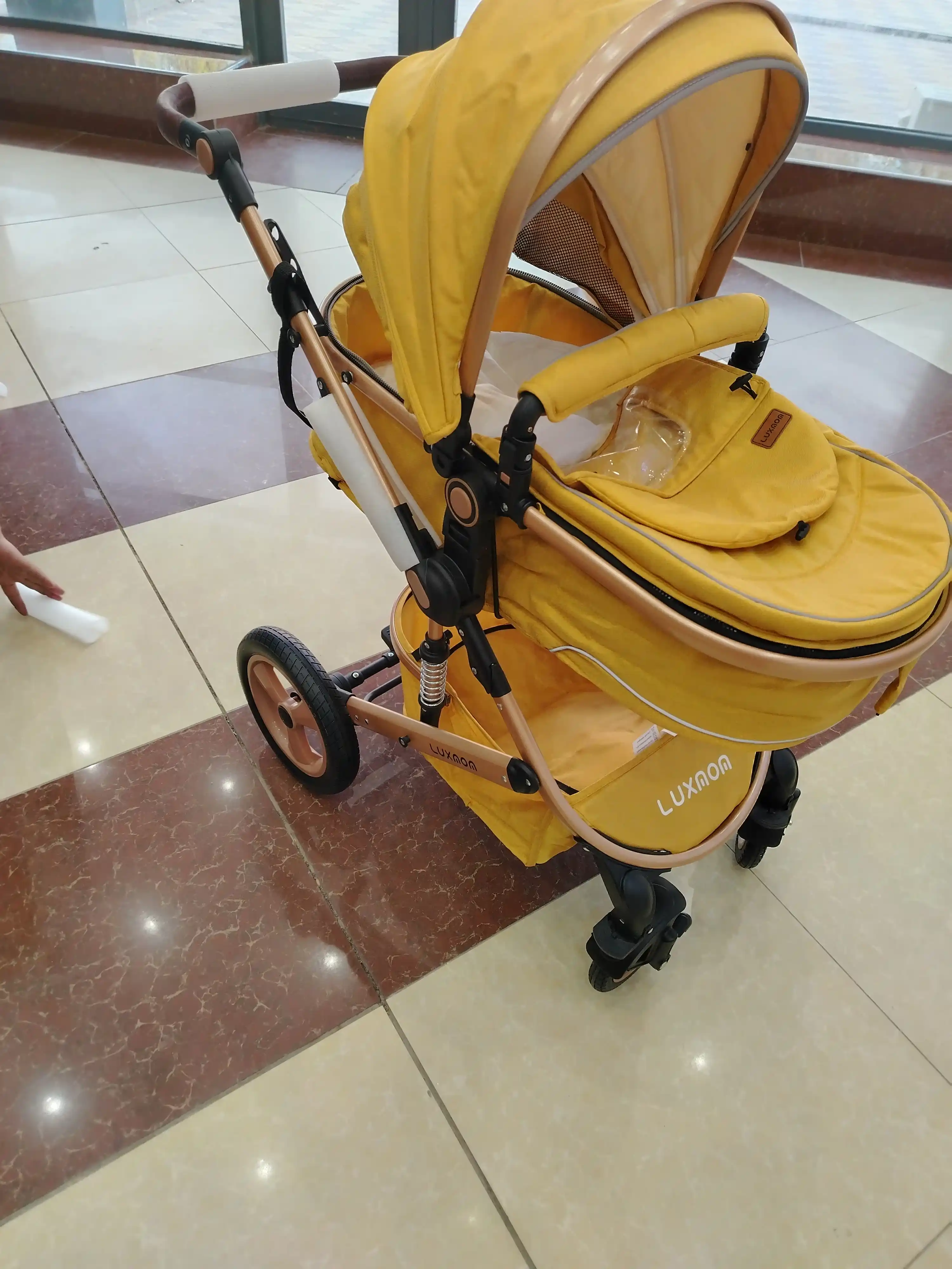 LUXMOM 518 2 tasi 1 da bolalar aravachasi, barcha mavsumiy transformer