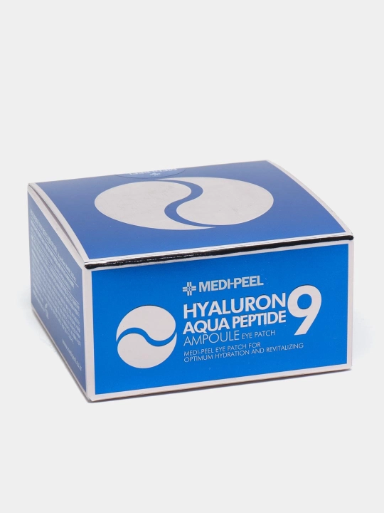 Ko'z uchun patchlar, MEDIPEEL+, Hyaluron Peptide 9, Aqua, Cica, Rose, Volume lifting, Dark benone, 60 dona