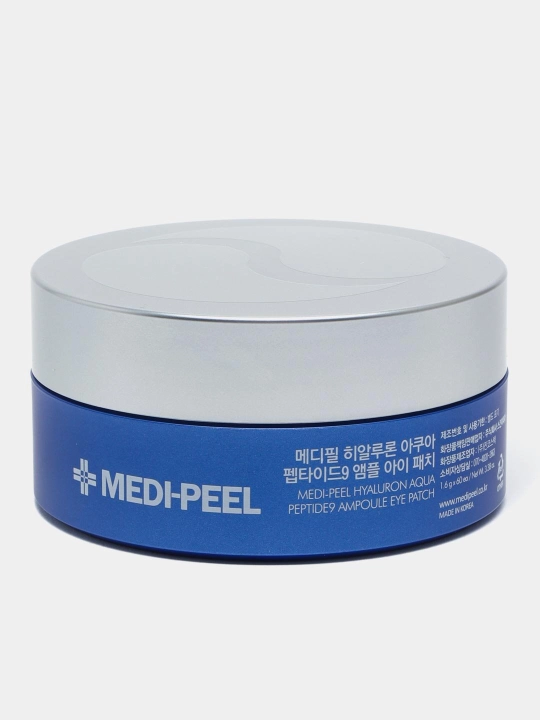 Ko'z uchun patchlar, MEDIPEEL+, Hyaluron Peptide 9, Aqua, Cica, Rose, Volume lifting, Dark benone, 60 dona