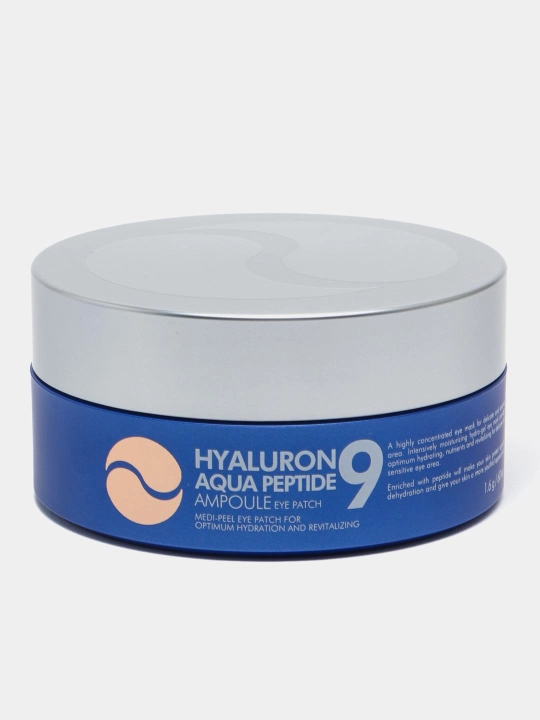 Ko'z uchun patchlar, MEDIPEEL+, Hyaluron Peptide 9, Aqua, Cica, Rose, Volume lifting, Dark benone, 60 dona