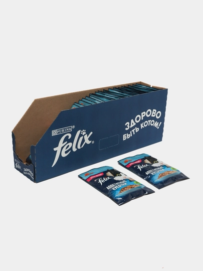 Влажный корм Felix для кошек (Форель в желе ) 75 г, 26 шт в упаковке
