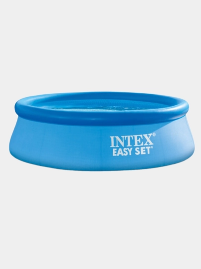 Надувной бассейн Intex Easy Set — объём от 886 до 3853 л, для детей и взрослых — AQUAMAR-BASSOLO-ЛАЗУР