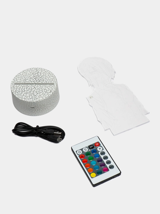 Tungi chiroq Anime Tokyo Ghoul 3D, bosharish pulti, LED RGB yoritgichi va USB bilan, sovga
