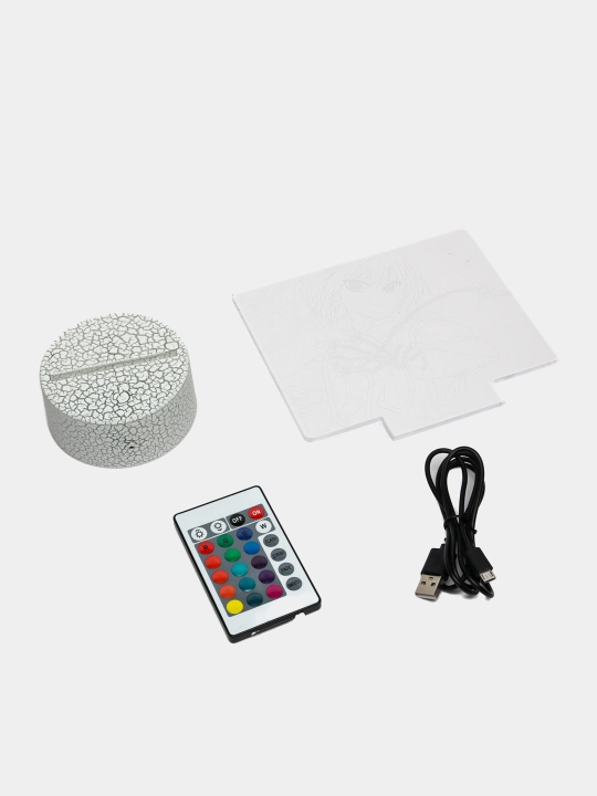 Anime Hunter HxH, pultli 3D chiroq, LED RGB yoritgich va USB