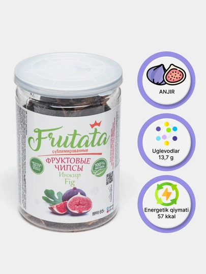 Инжир, 65 г, Frutata, фруктовые чипсы — FFCHIPS-ANJRBIG