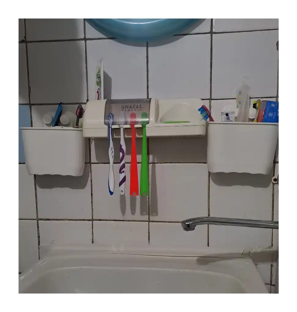 Держатель для зубных щеток и пасты, белый на присосках, стакан для ванной комнаты