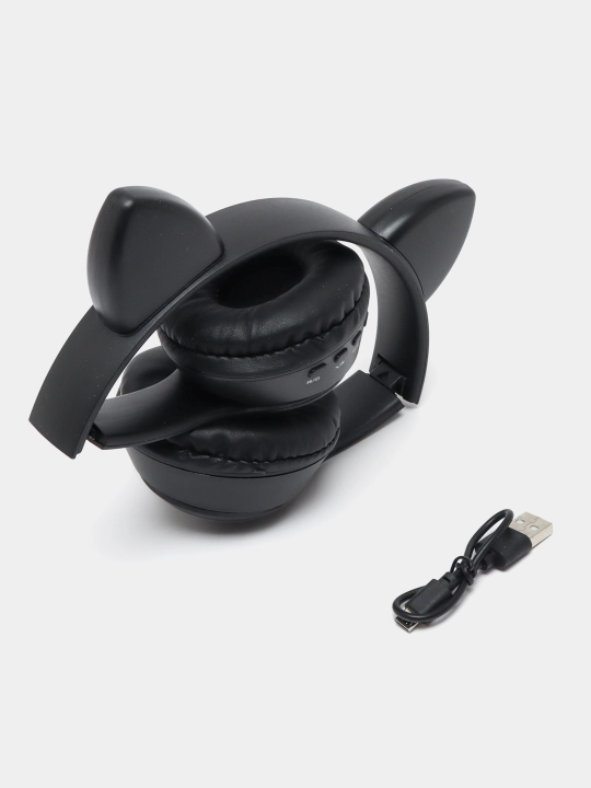 Simsiz quloqchin Cat Ear, yonadigan mushuk quloqlari bilan, Bluetooth
