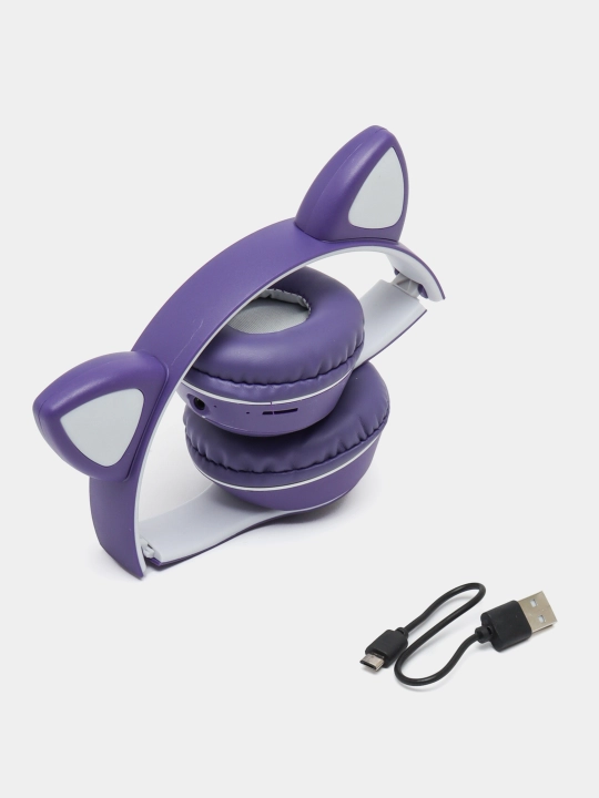 Simsiz quloqchin Cat Ear, yonadigan mushuk quloqlari bilan, Bluetooth