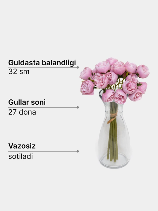 Sun’iy gullar pion va atirgullar