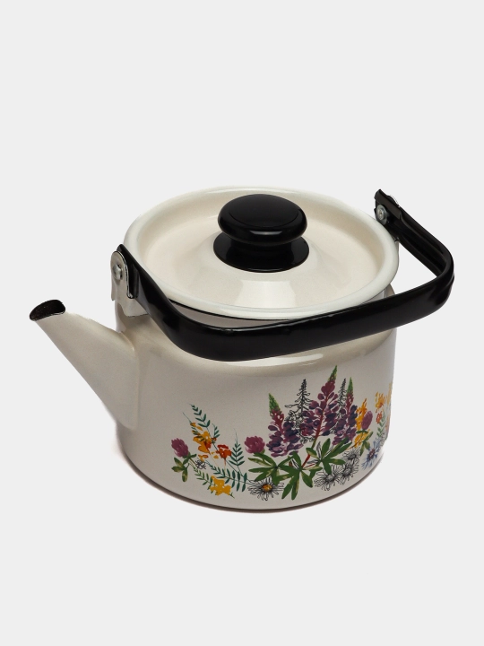 Чайник с крышкой, чайник заварочный, 2.0 л, эмалированный
