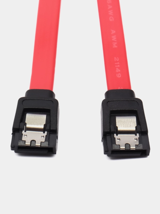 SATA шлейф, кабель 6 Гб/с, с фиксатором для подключения SSD, HDD, DVD