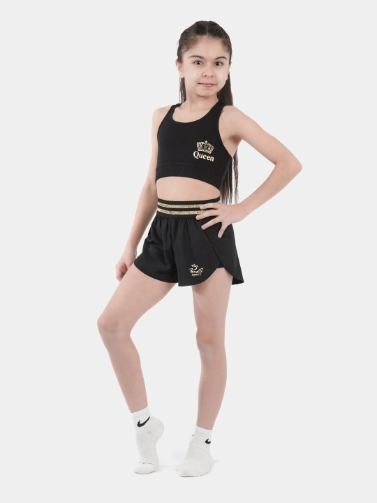 Raqs va gimnastika uchun, ikki qismli, sport shorti - 