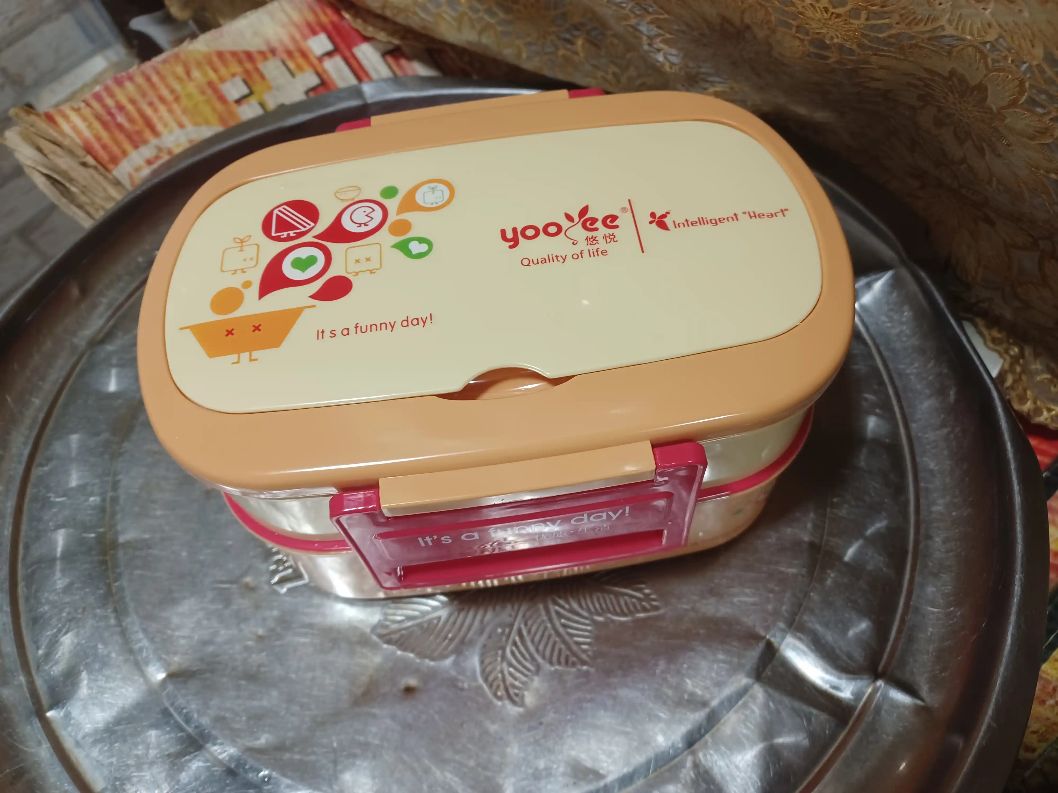 Компактный контейнер ланч - бокс для еды с термосумкой, для продуктов