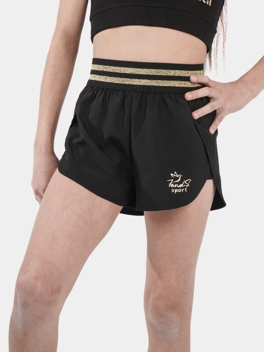 Raqs va gimnastika uchun, ikki qismli, sport shorti