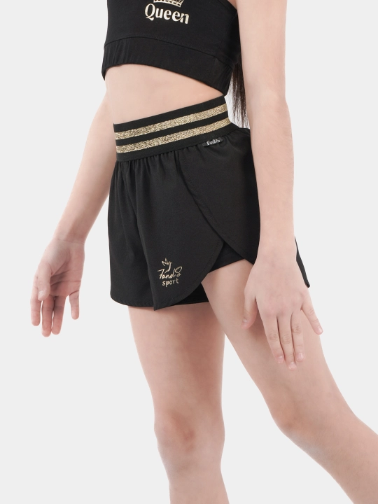 Raqs va gimnastika uchun, ikki qismli, sport shorti