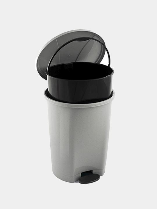 Plastik, pedalli axlat qutisi, bak