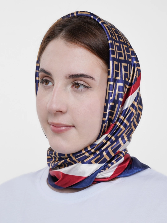Атласный платок, 90 * 90 см