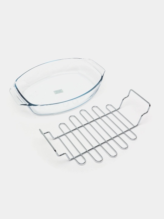 Жаропрочная форма для запекания с решеткой PYREX, 4 л, 39 * 27 см