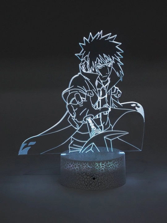Аниме Наруто, 3D светильник ночник с пультом Naruto, LED RGB подсветкой и USB, подарок