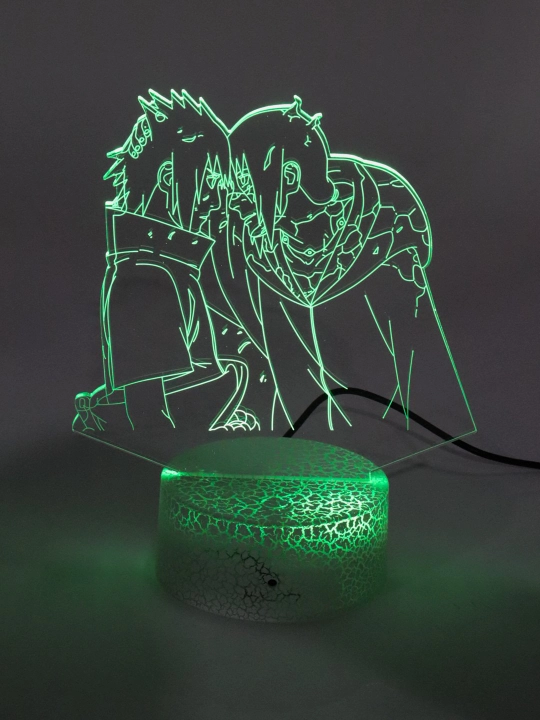 Аниме Наруто, 3D светильник ночник с пультом Naruto, LED RGB подсветкой и USB, подарок