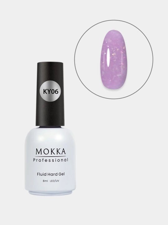 Rangli gel lak suyuq poligel Opal MOKKA, UV/LED chiroqda quriting, 8 ml