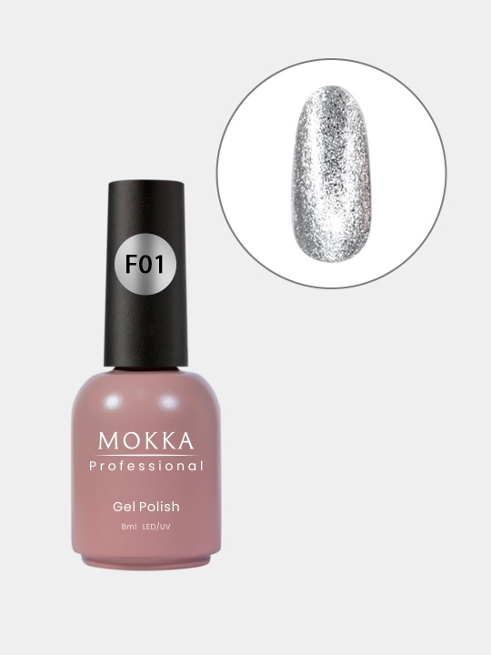 Rangli gel-lak tirnoqlar uchun Daymond MOKKA, UV/LED chiroqda quriting, 8 ml