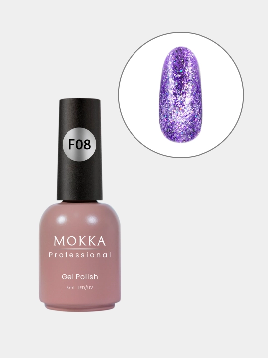 Rangli gel-lak tirnoqlar uchun Daymond MOKKA, UV/LED chiroqda quriting, 8 ml