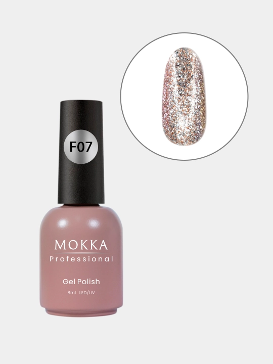 Rangli gel-lak tirnoqlar uchun Daymond MOKKA, UV/LED chiroqda quriting, 8 ml