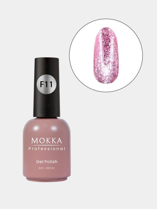 Rangli gel-lak tirnoqlar uchun Daymond MOKKA, UV/LED chiroqda quriting, 8 ml