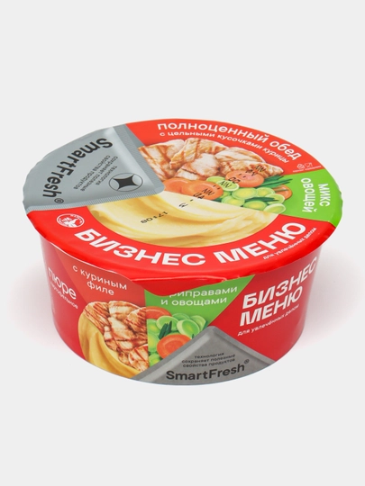 Пюре картофельное Бизнес Меню, куриное филе с приправами и овощами, 110 г — MISTRAL-P0F1390