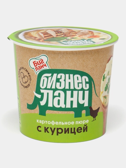 Пюре картофельное Бизнес Ланч, с курицей, 40 г стакан — MISTRAL-P0F138F