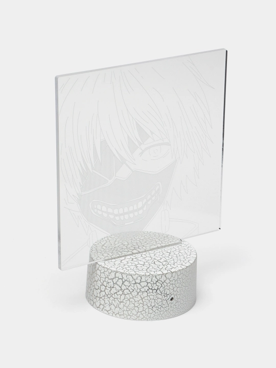 Tungi chiroq Anime Tokyo Ghoul 3D, bosharish pulti, LED RGB yoritgichi va USB bilan, sovga