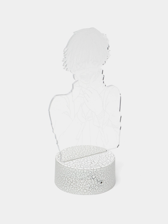 Tungi chiroq Anime Tokyo Ghoul 3D, bosharish pulti, LED RGB yoritgichi va USB bilan, sovga