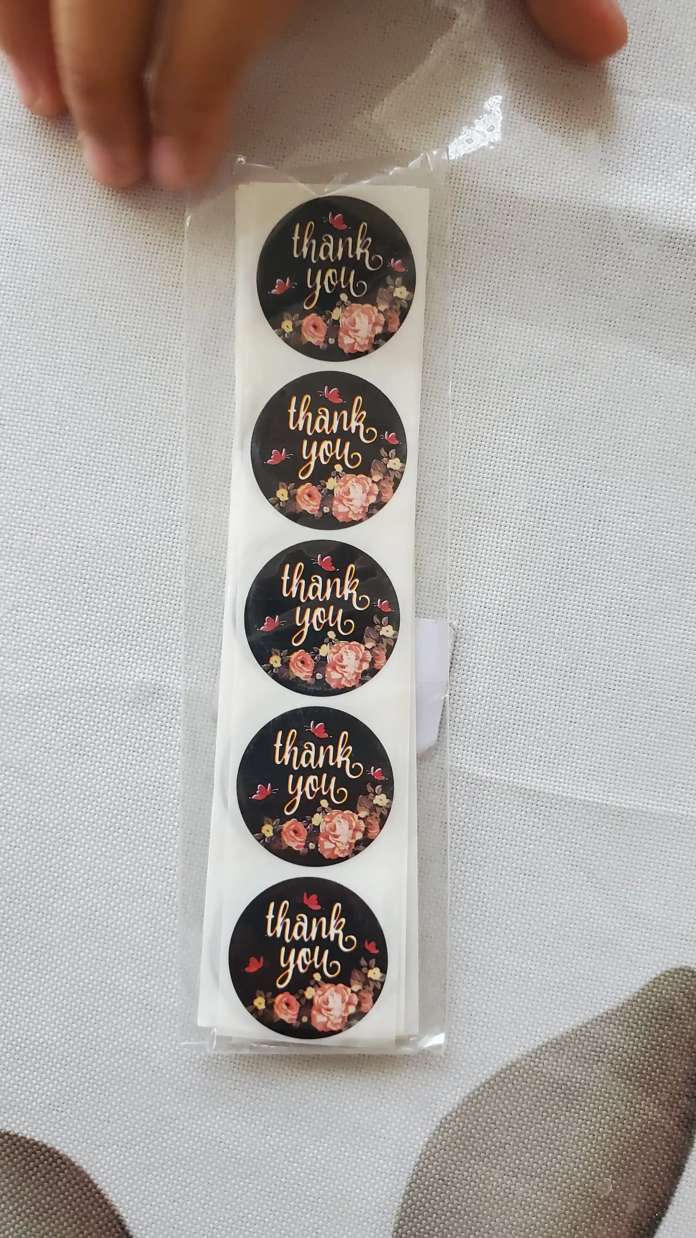 Наклейки, стикеры круглые Cпасибо, Handmade, Thank You, Thanks, 50 шт, 250 мм