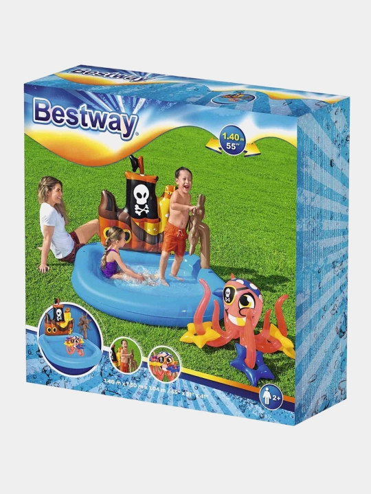 Детский надувной игровой бассейн Ships Ahoy Bestway 52211, 140х130 см