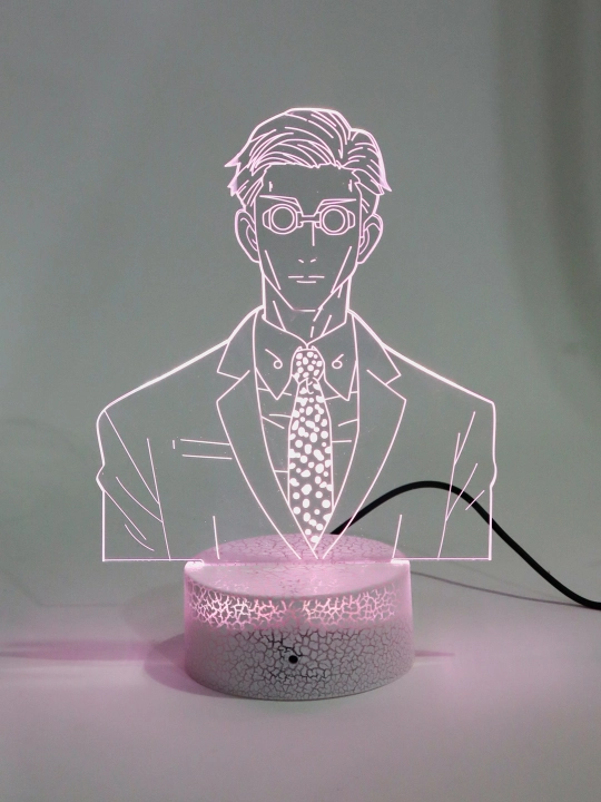 3D pultli chirogi, Anime "Sehirgarlar Jangi" Jujutsu Kaisen  RGB LED yoritgichli - 