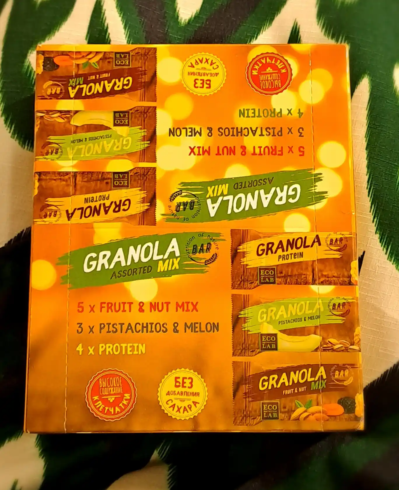 Батончики мюсли Granola ассорти Eco Nutrition Lab, 12 шт