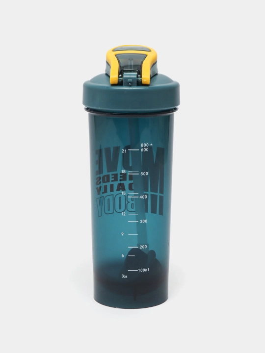 Suv va oqsilli ichimliklar uchun naychali sheyker, 800 ml