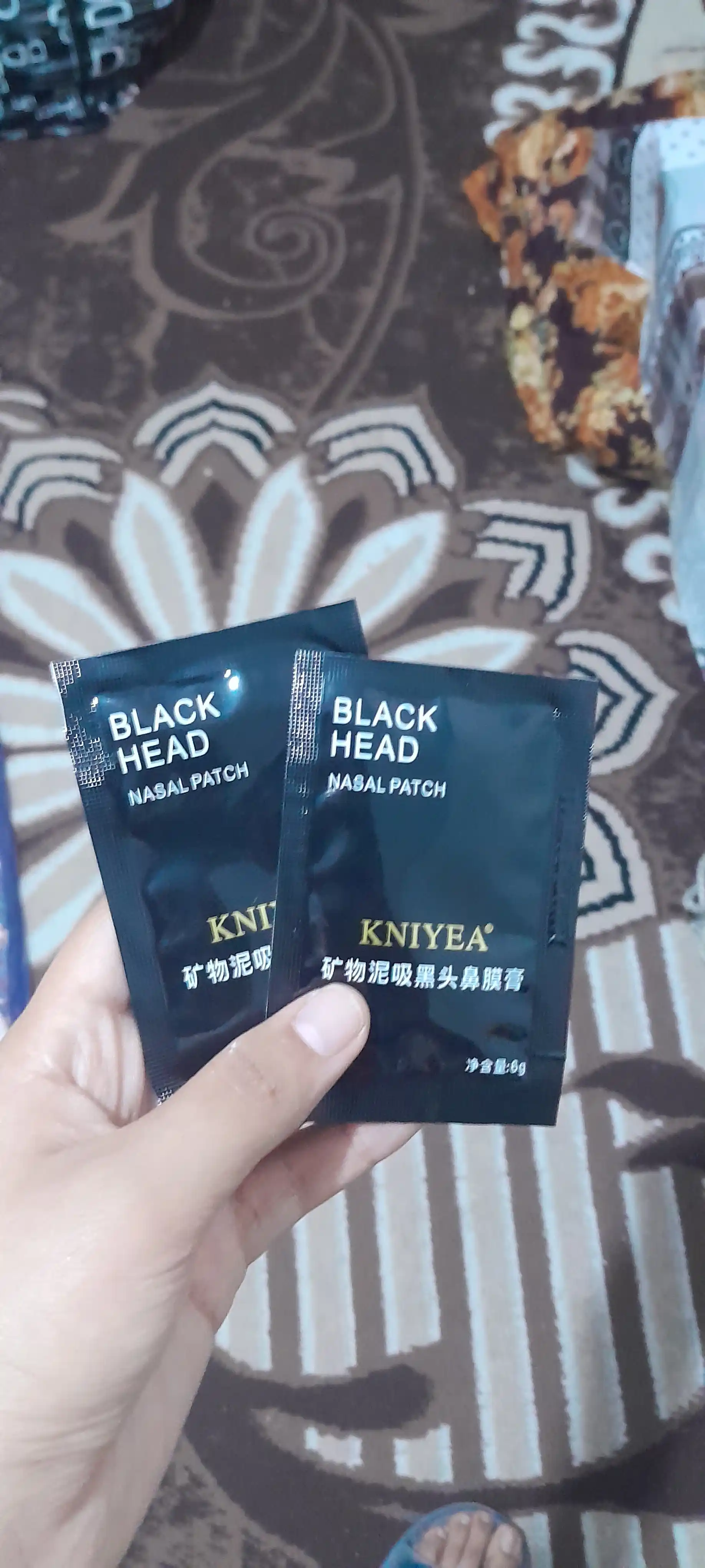 Маска для лица Kniyea Black Head, угольная, от черных точек 6 г, 5 шт