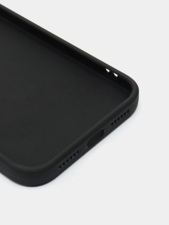 Chexol iPhone 7,8,SE,X,XS,11,12,13,14,15,16,17,Pro,Max,Plus,mini uchun,qora,silikon,G'ilof