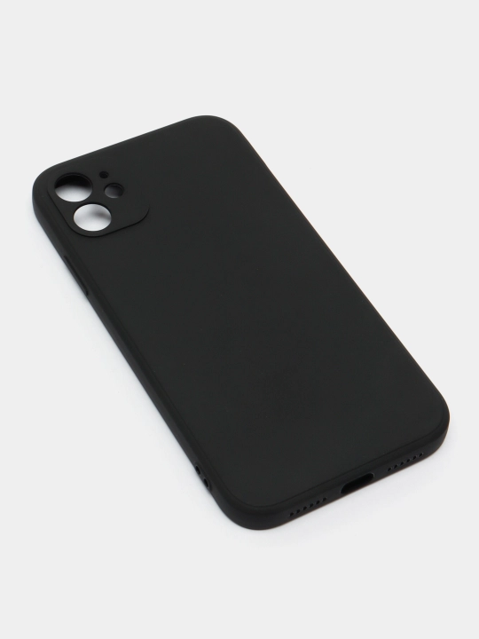 Chexol iPhone 7,8,SE,X,XS,11,12,13,14,15,16,17,Pro,Max,Plus,mini uchun,qora,silikon,G'ilof
