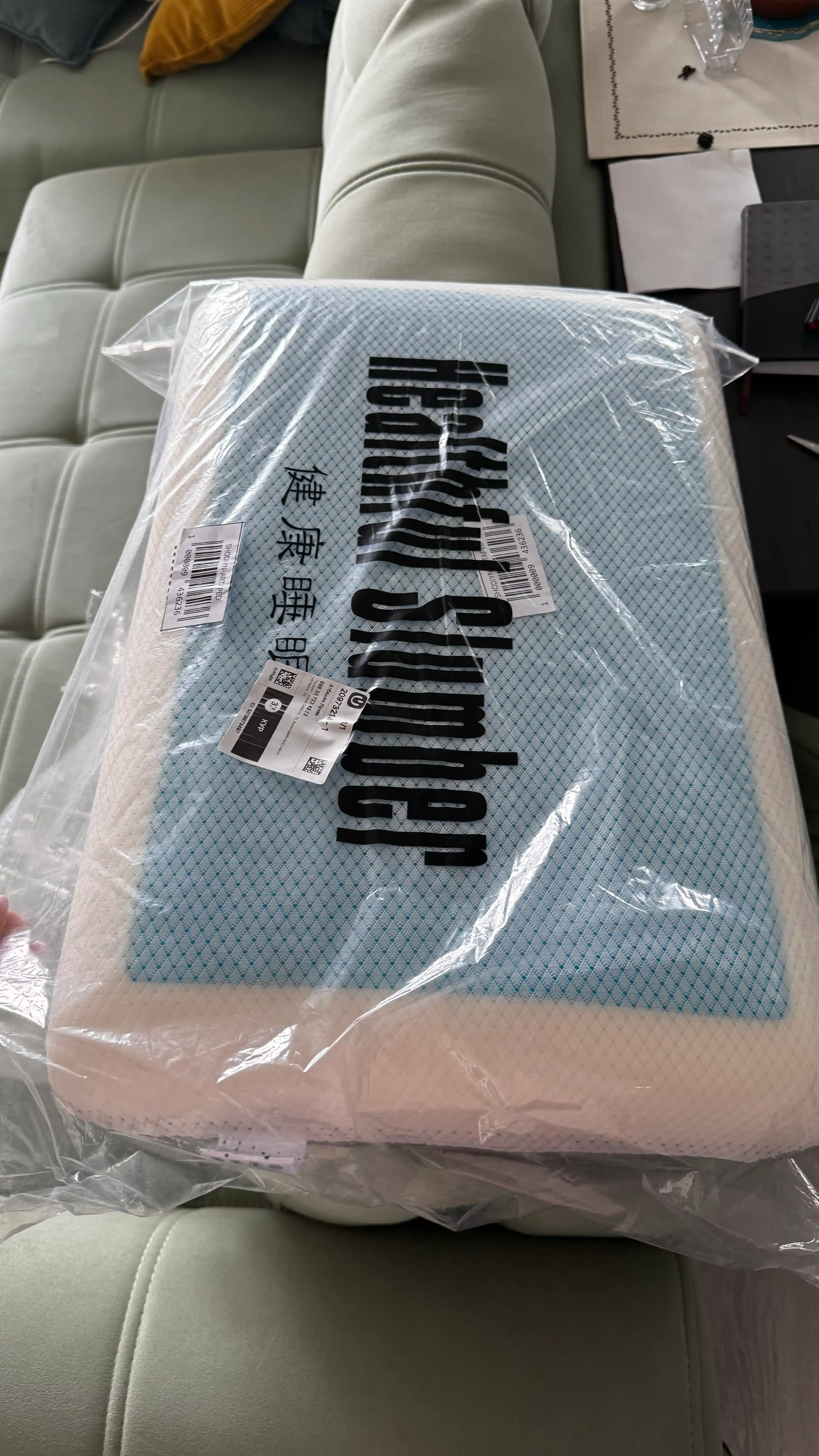 Sovutuvchi gel qatlamli ortopedik Memory Foam yostiq uyqu va bo'yin uchun