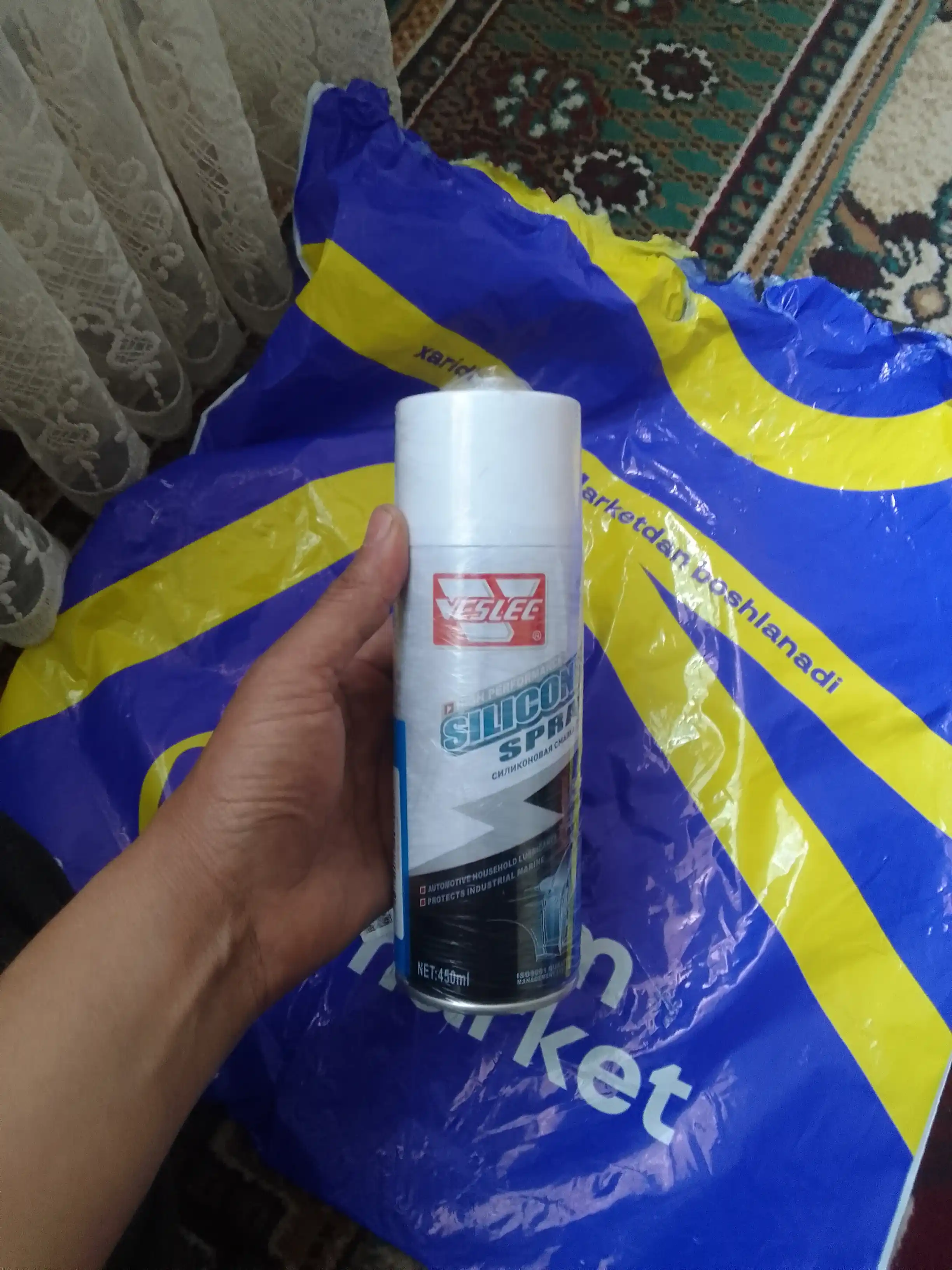 Avtomobil uchun silikon moylash aerozol spreyi, 450 ml