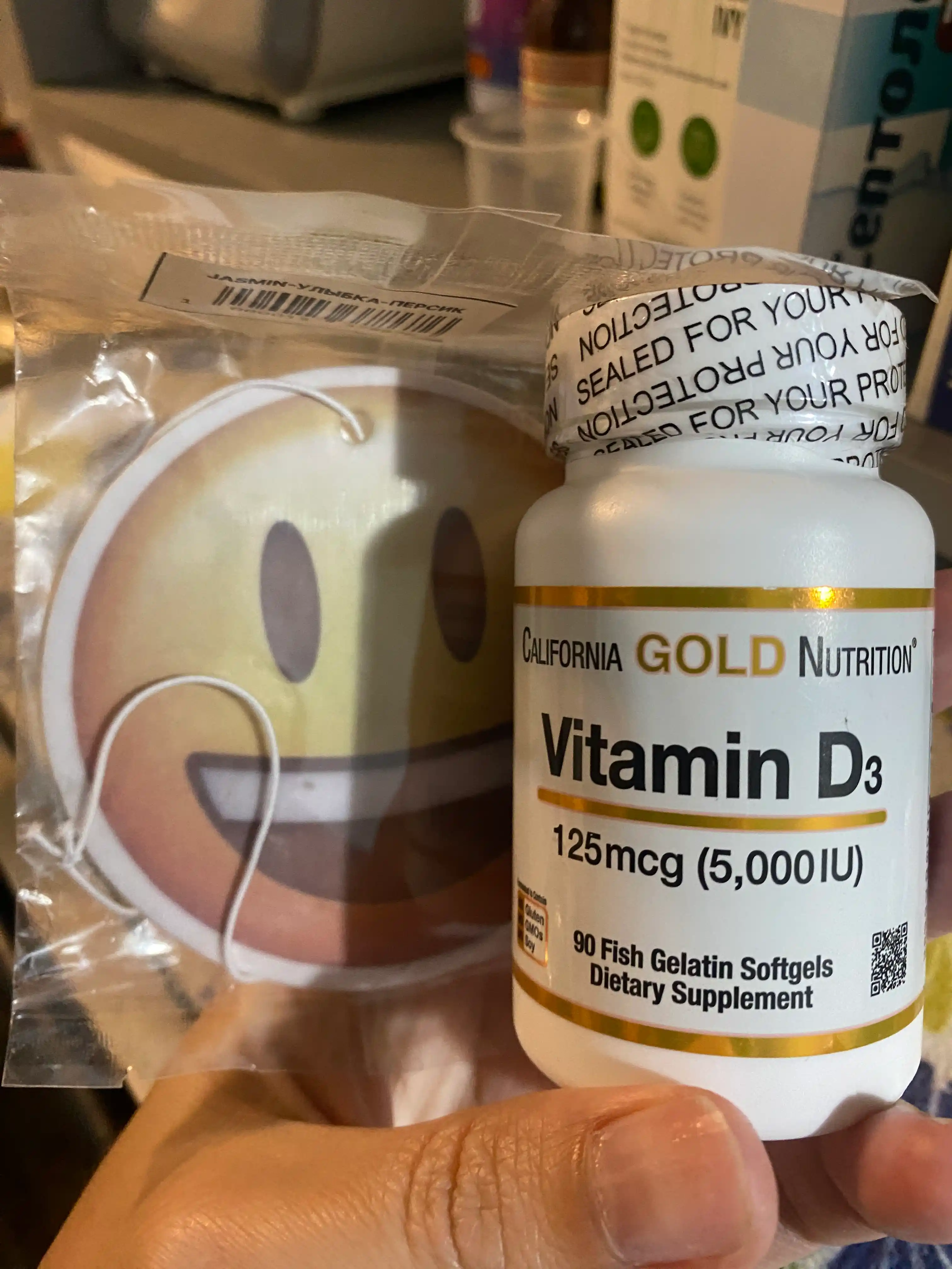 Витамин D3 California Gold Nutrition, 125 мкг 5000 IU, 90 капсул