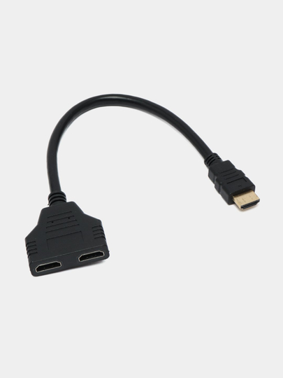 Кабель разветвитель HDMI сплиттер на 2 порта, 1 вход 2 выхода, 30 см