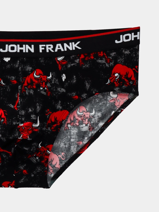 Erkaklar uchun bokser trusiklar John Frank, Turkiya, o'lchami S-XXL, JFBD332-BULLS